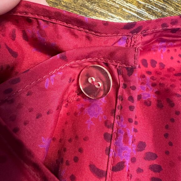 Express Womens Silk Wrap Maxi Pencil Skirt Size 9 10 Vintage 90s Boho Pink World - Picture 7 of 8